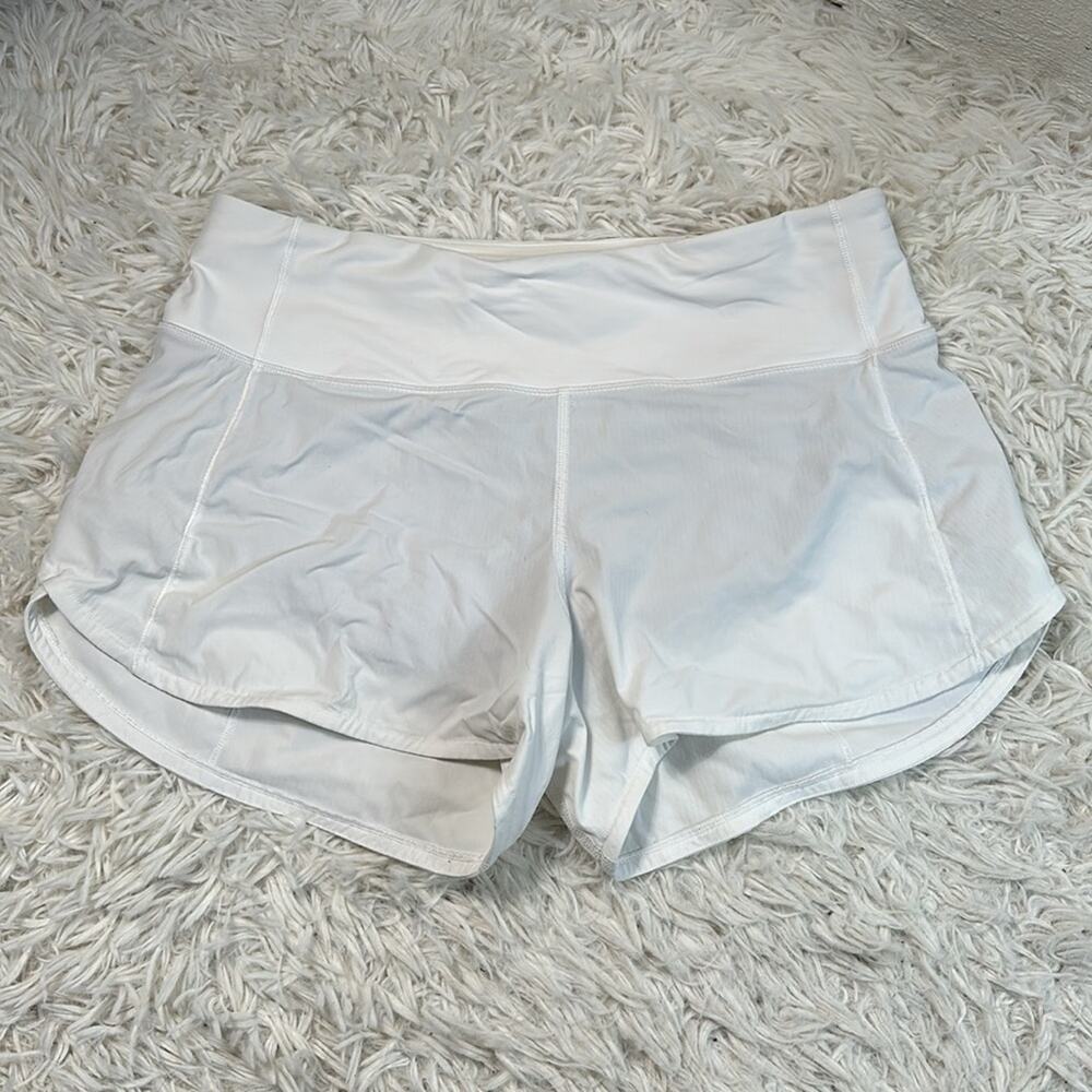 Lululemon Speed Up Short Long *4" Updated Fit White
